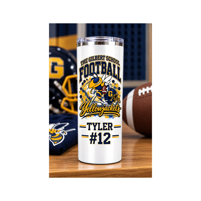 The Gilbert School Yellowjackets Football Tumbler