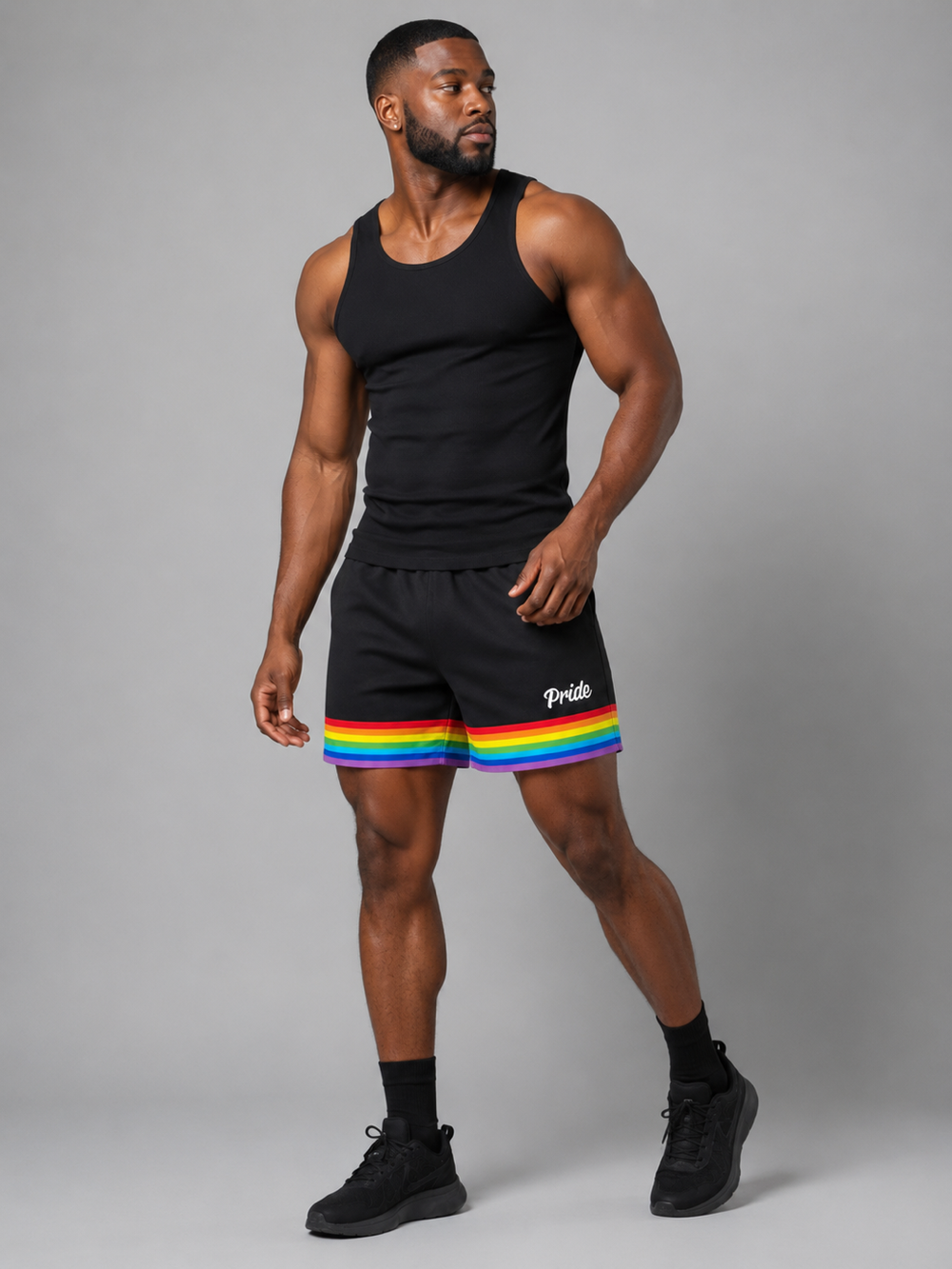 Pride Shorts in motion
