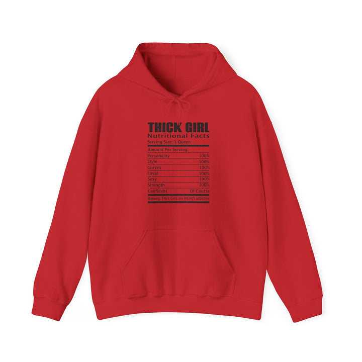 Thick Girl Nutritional Facts Hoodie