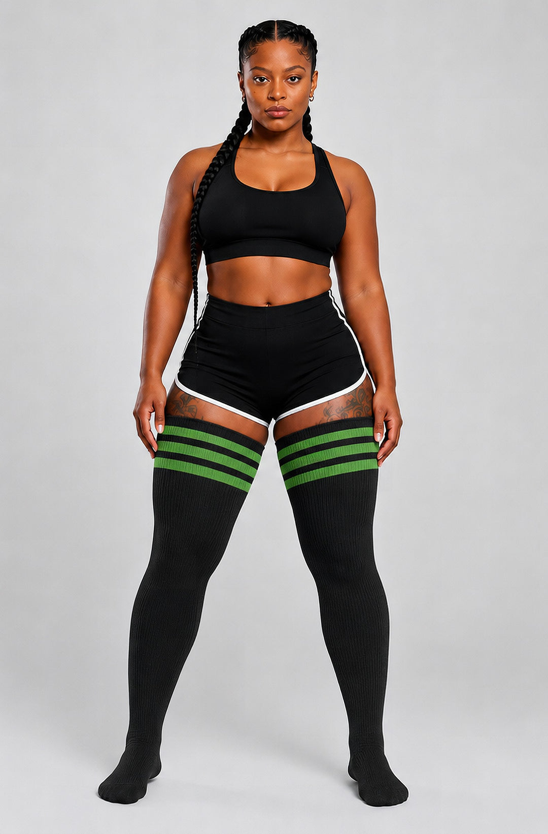 Black &amp; Green Stripes – view 2