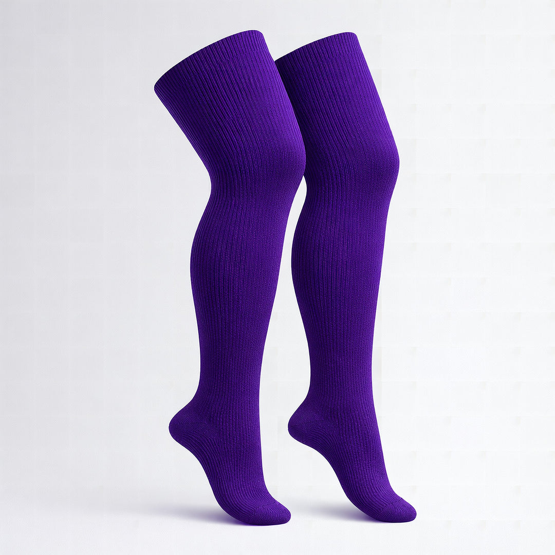 Purple amethyst plus size thigh high socks