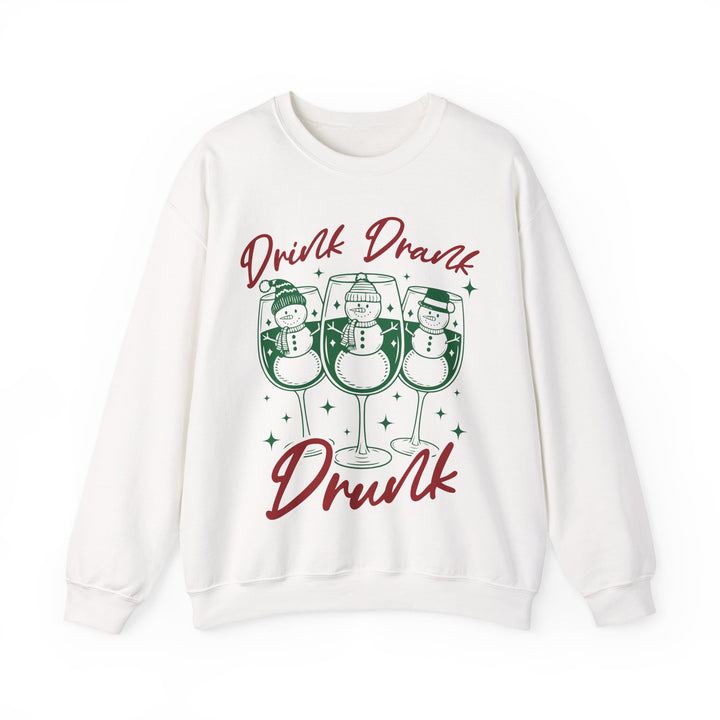 Drink Drank Drunk Snowman Crewneck Sweatshirt