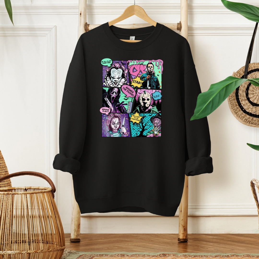 Horror Icons Comic Sweatshirt