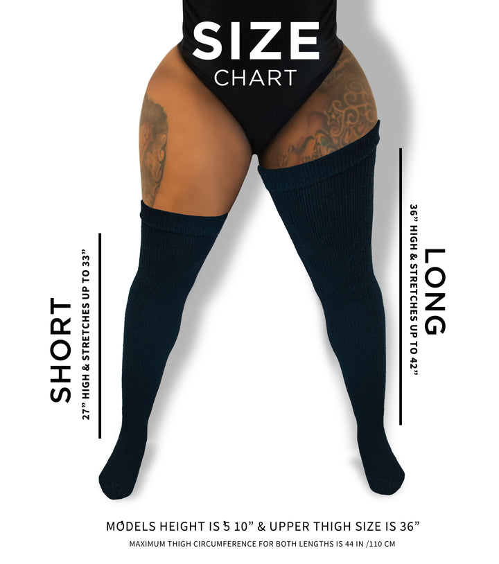 Short and Thick Curvy Thigh-Highs (27 inches)