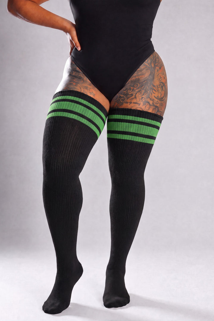 Black &amp; Green Stripes