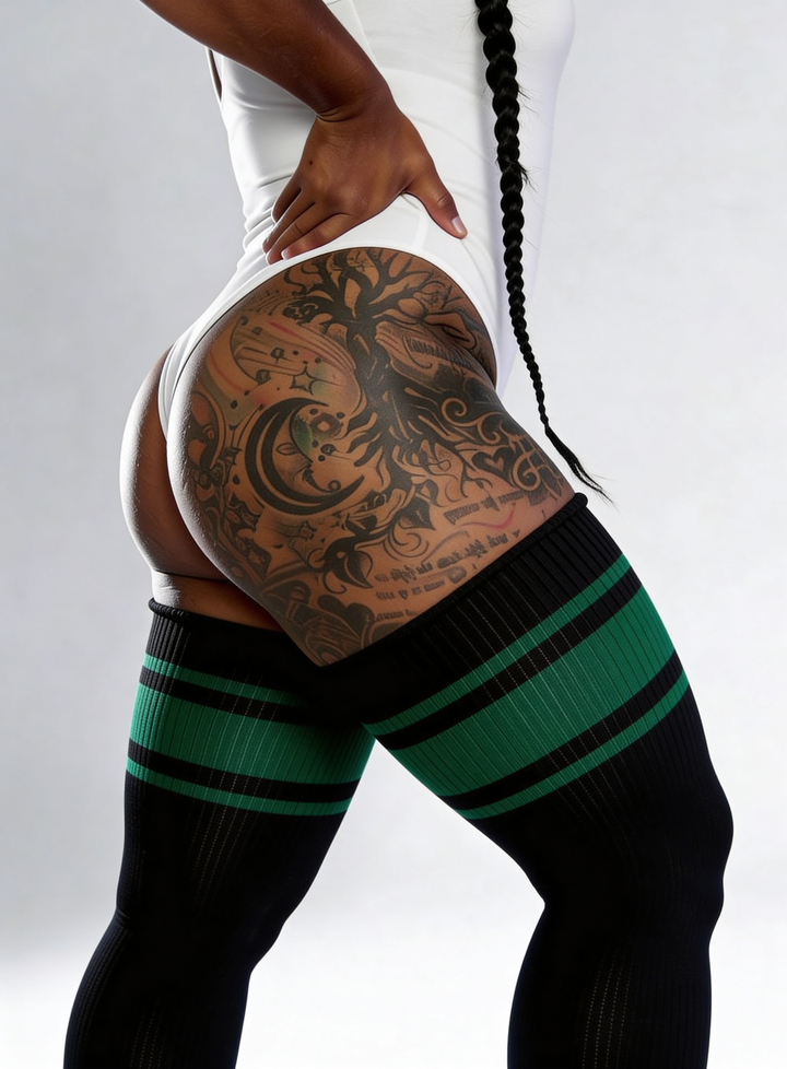 Black &amp; Green Stripes