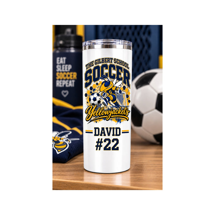 The Gilbert School Yellowjackets Soccer Tumbler
