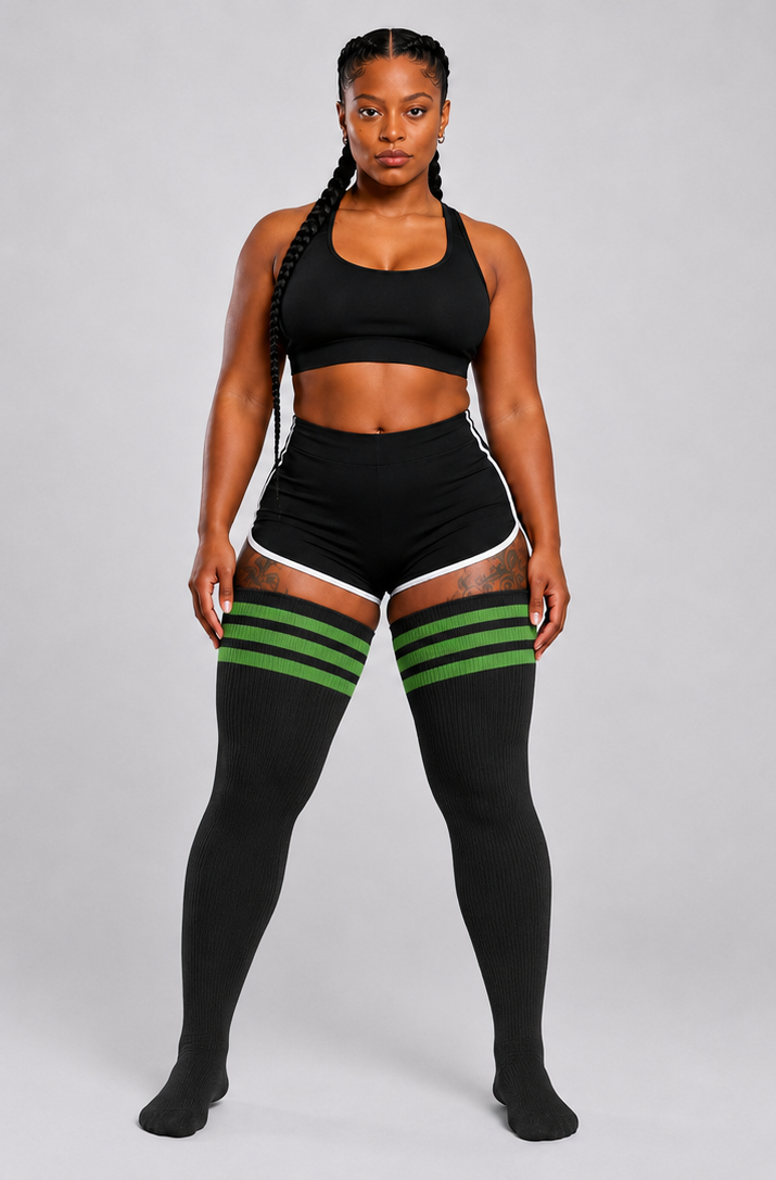 Black &amp; Green Stripes – view 2