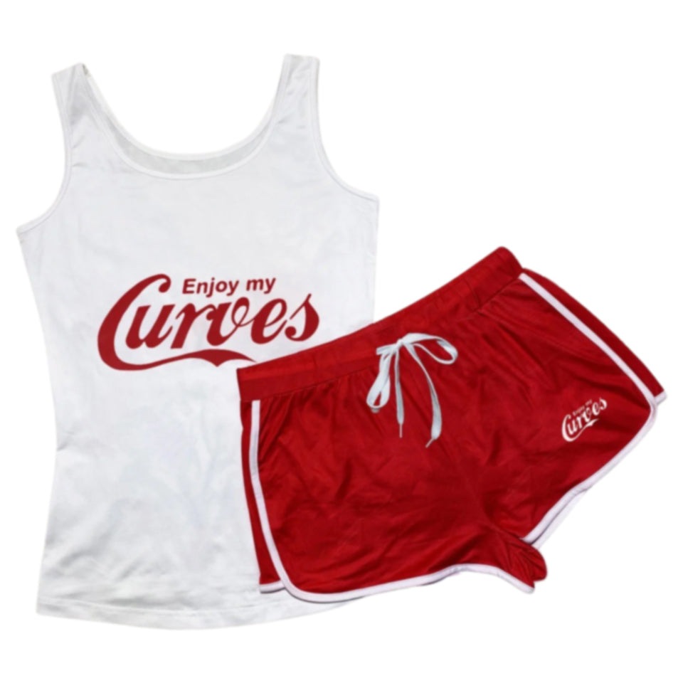 Plus Size Two Piece Snack Shorts Sets